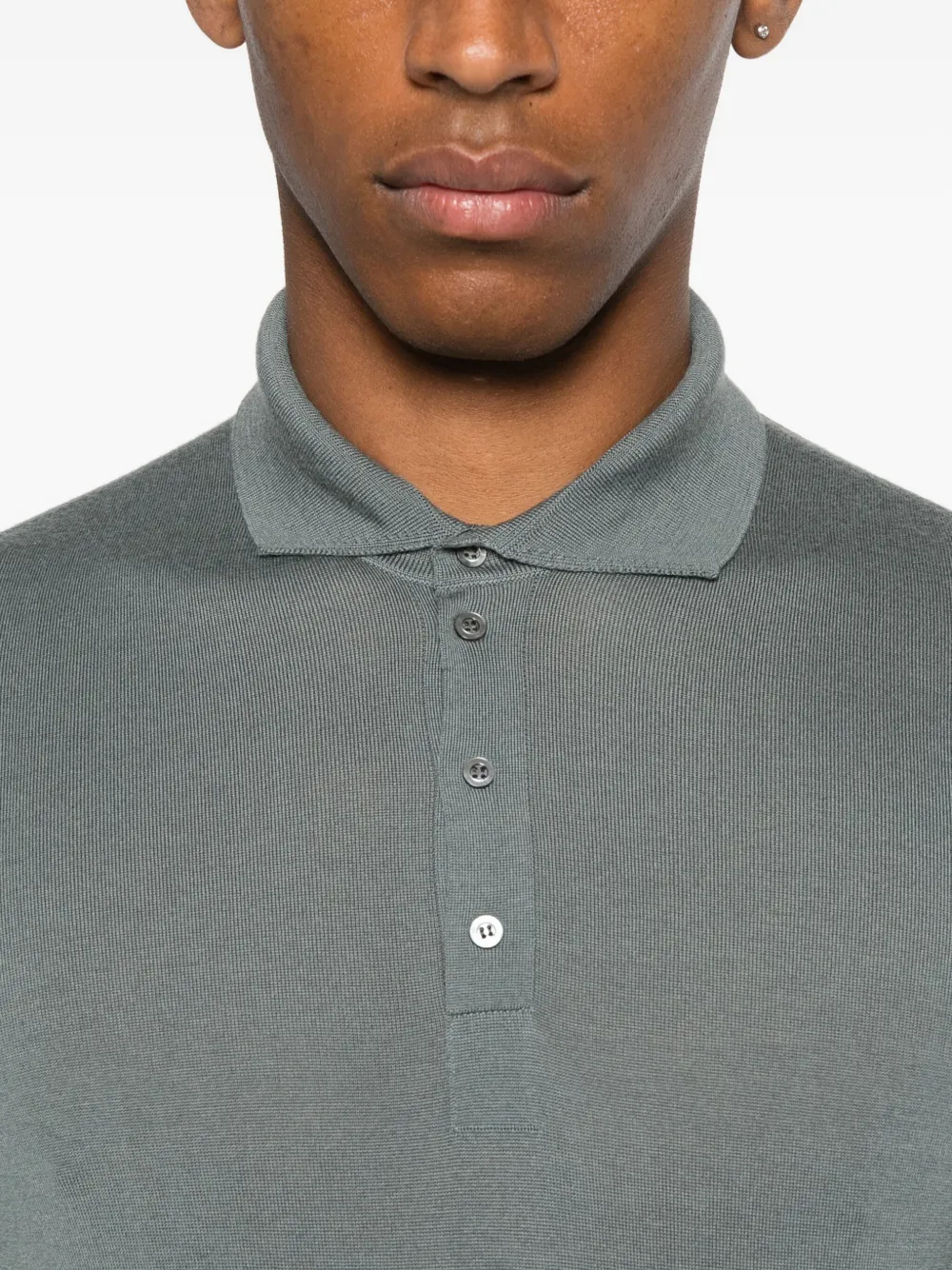 Drumohr long-sleeve polo shirt Grijs