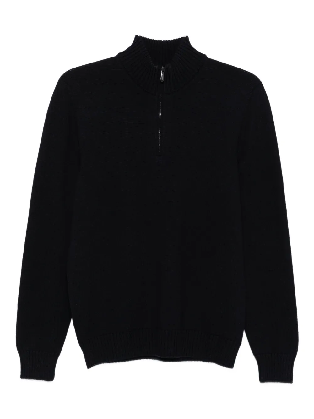Drumohr high-neck zip-up sweater Blauw