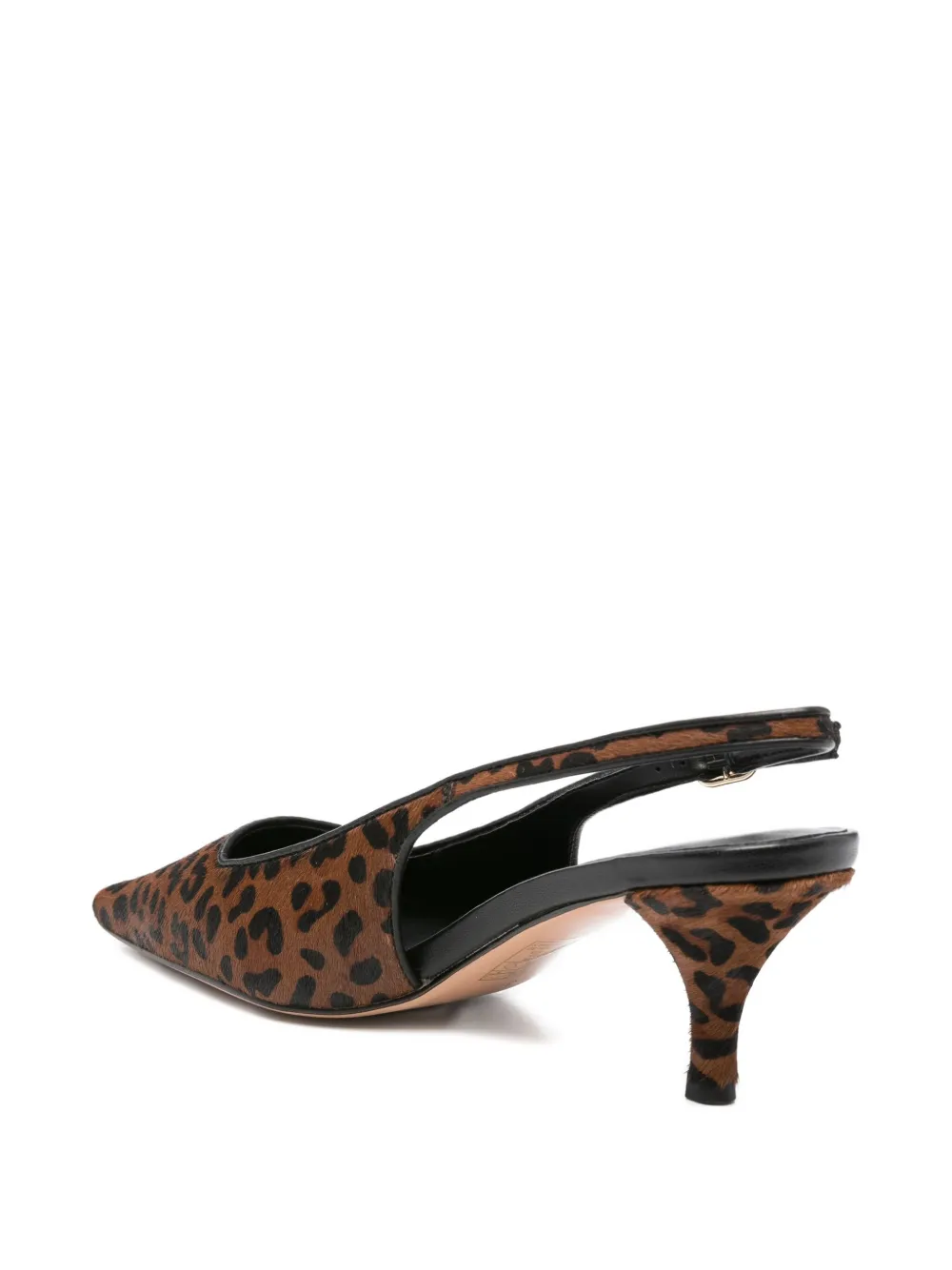TWINSET 70mm slingback leopard pumps Brown