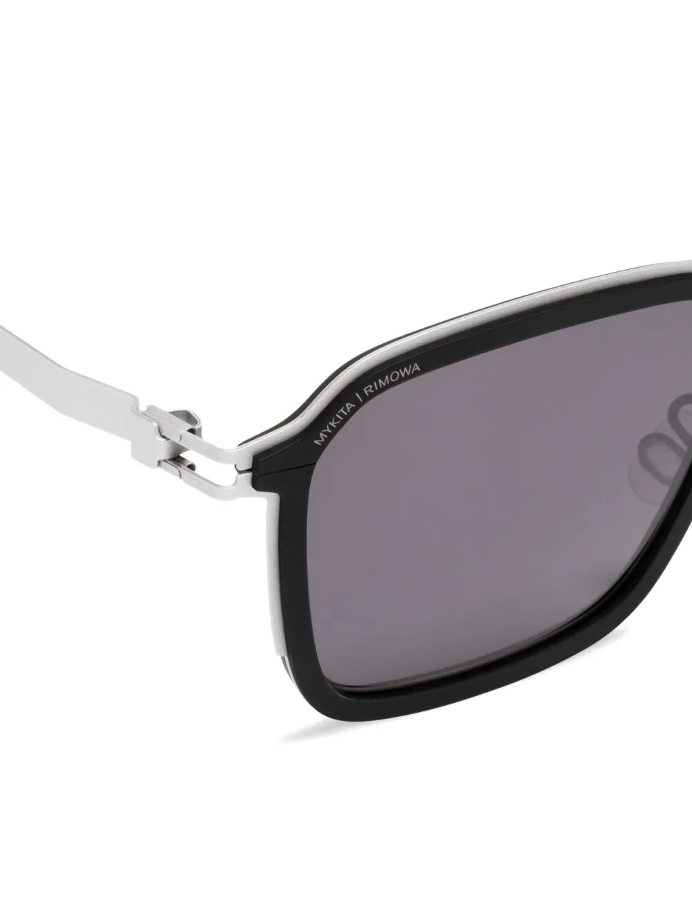 Mykita x Rimowa MR002 metal-frame square sunglasses Zwart