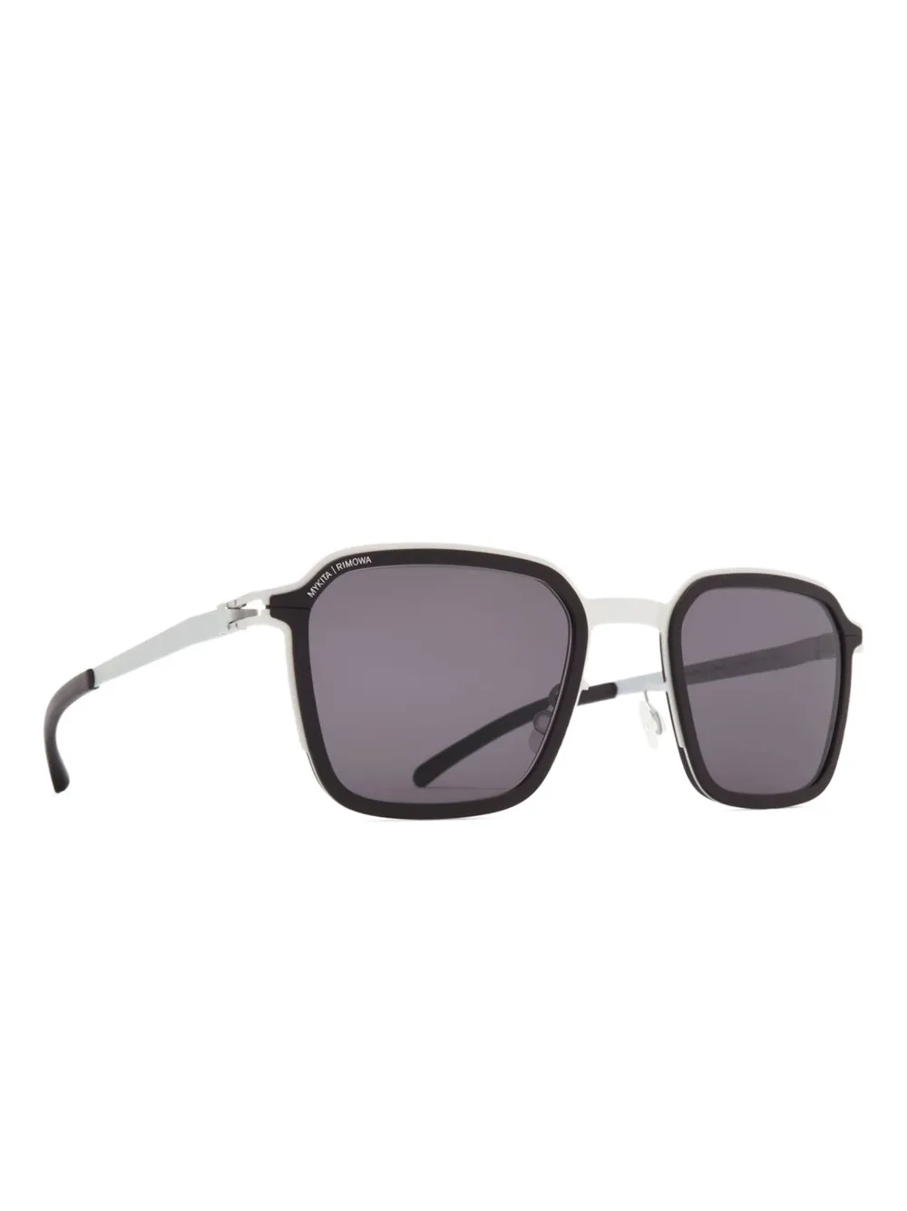 Mykita x Rimowa MR002 metal-frame square sunglasses Zwart