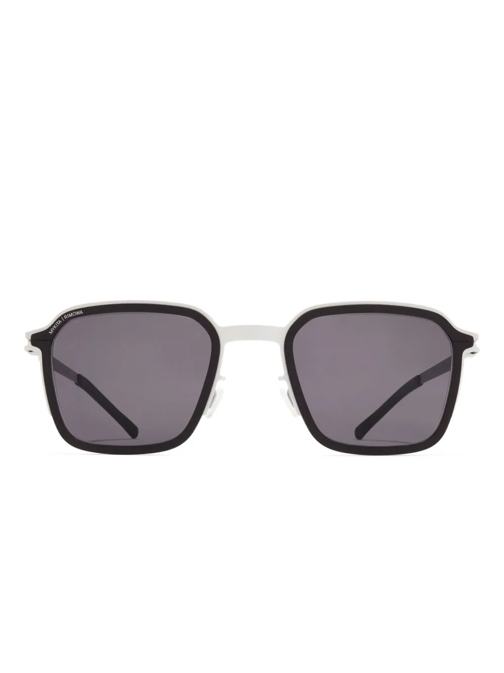 Mykita x Rimowa MR002 metal-frame square sunglasses Zwart