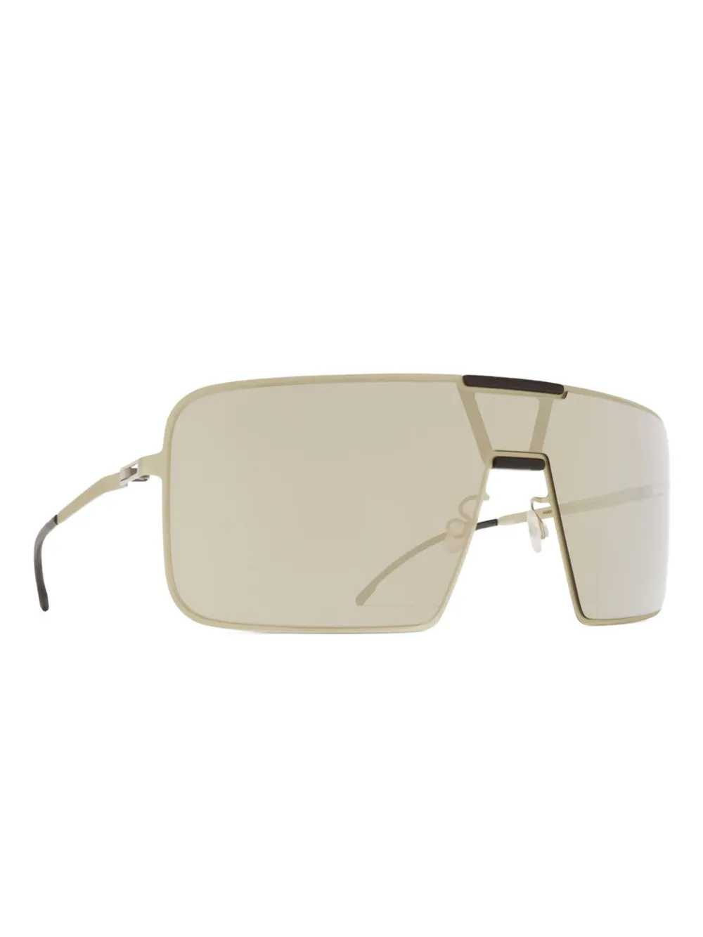 Mykita x Rimowa MR004 metal shield sunglasses Beige