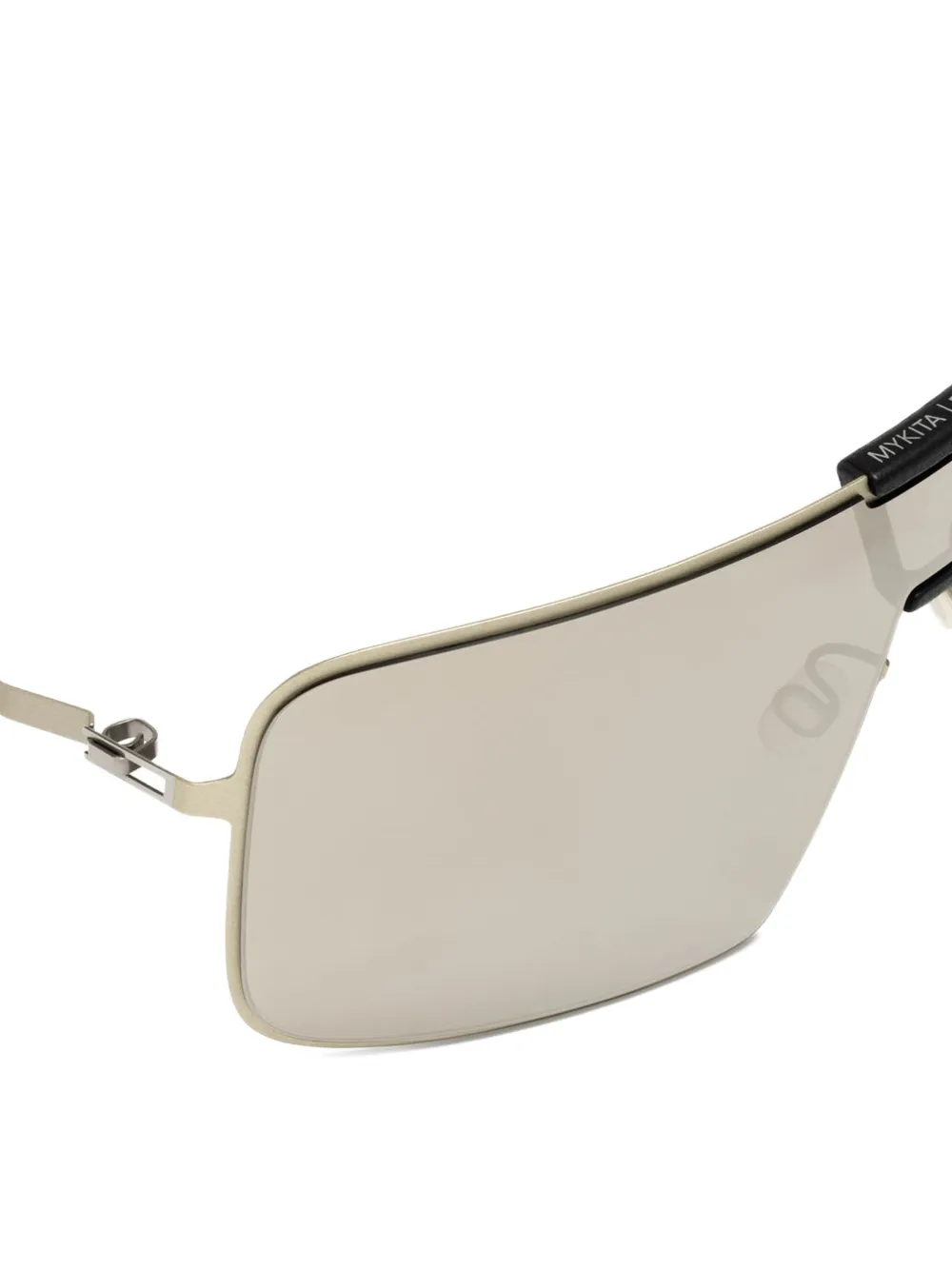 Mykita x Rimowa MR004 metal shield sunglasses Beige
