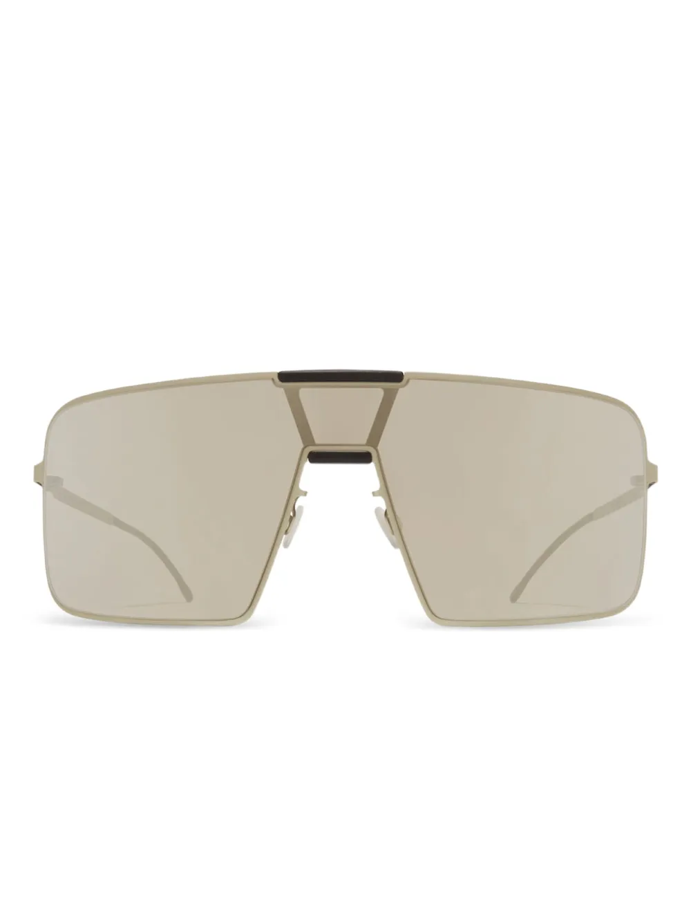 Mykita x Rimowa MR004 metal shield sunglasses Beige