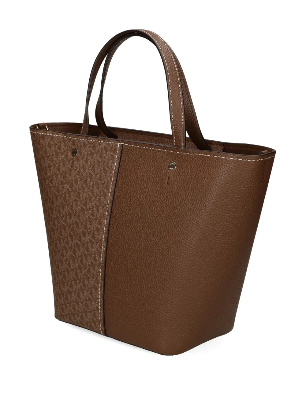 Michael Kors Shopper met monogram en vlak Bruin