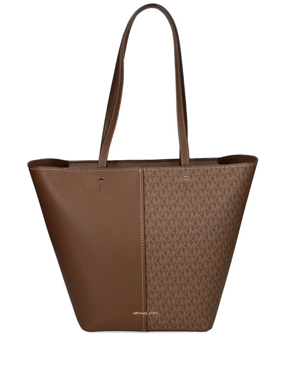 Michael Kors Shopper met monogram en vlak Bruin