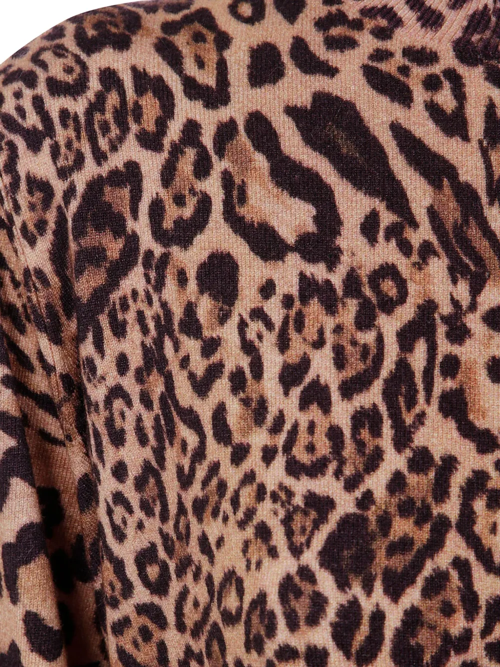 TWINSET leopard print balloon-sleeve sweater Bruin