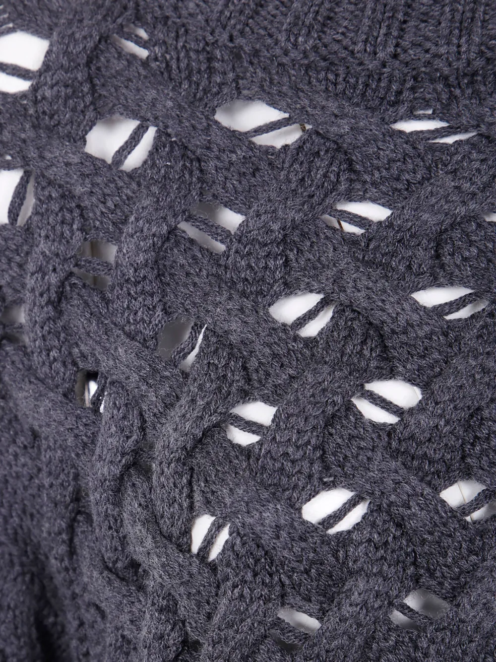P.A.R.O.S.H. cable-knit perforated sweater Grijs