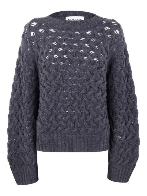 P.A.R.O.S.H. cable-knit perforated sweater