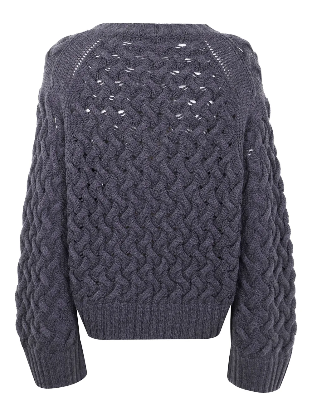 P.A.R.O.S.H. cable-knit perforated sweater Grijs