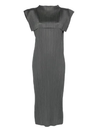 Pleats Please Issey Miyake プリーツ ケープドレス | グリーン