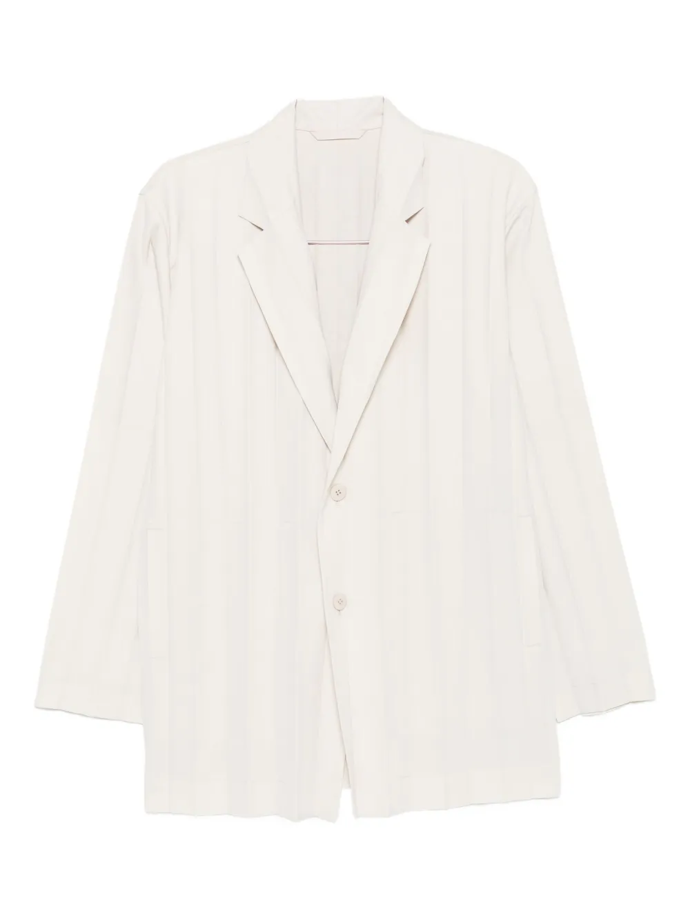 Issey Miyake Striped Blazer In White