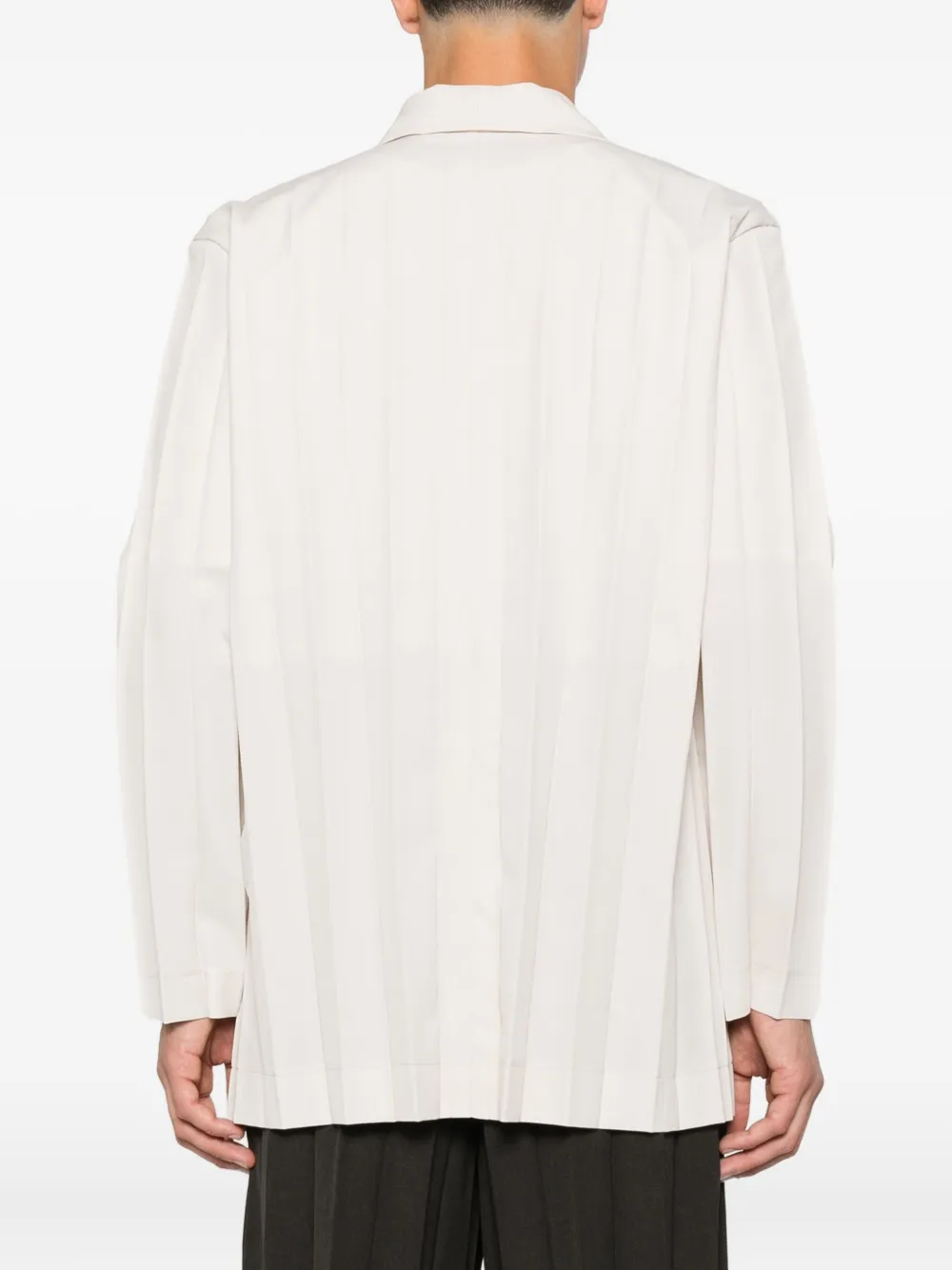 Homme Plissé Issey Miyake Gestreepte blazer Beige