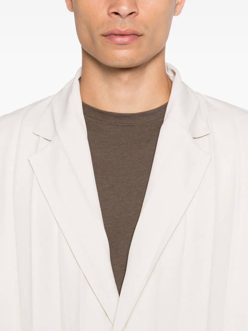Homme Plissé Issey Miyake Gestreepte blazer Beige