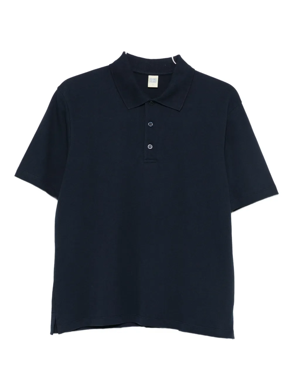 Flore Flore Three-button Cotton Polo Shirt In Blue