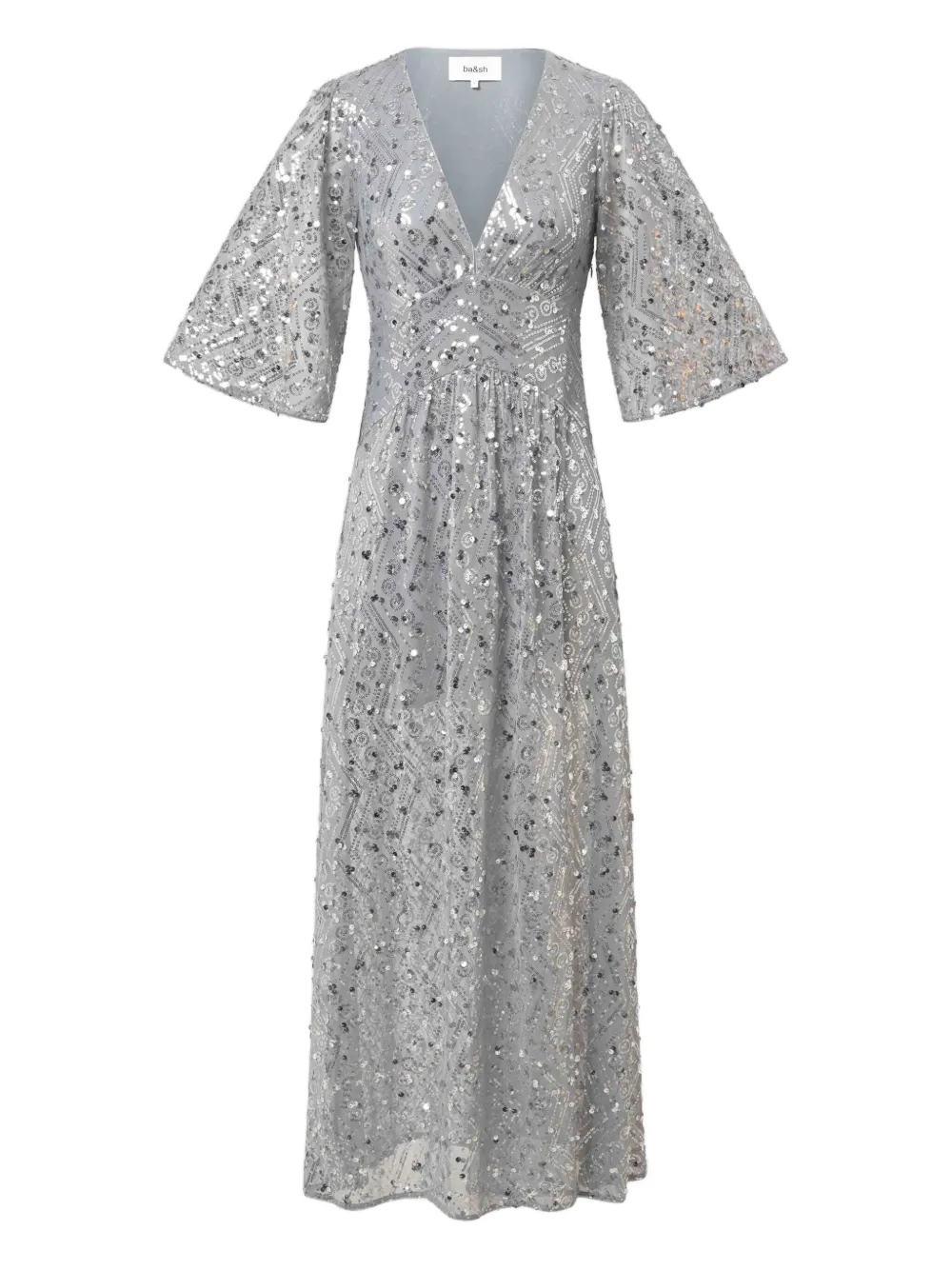 Ba&sh Conny Sequin Maxi Dress In Gray