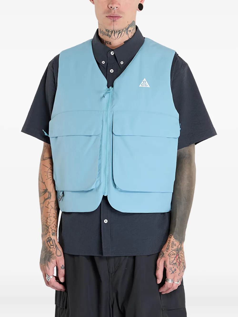 Nike reversible zip vest Blauw