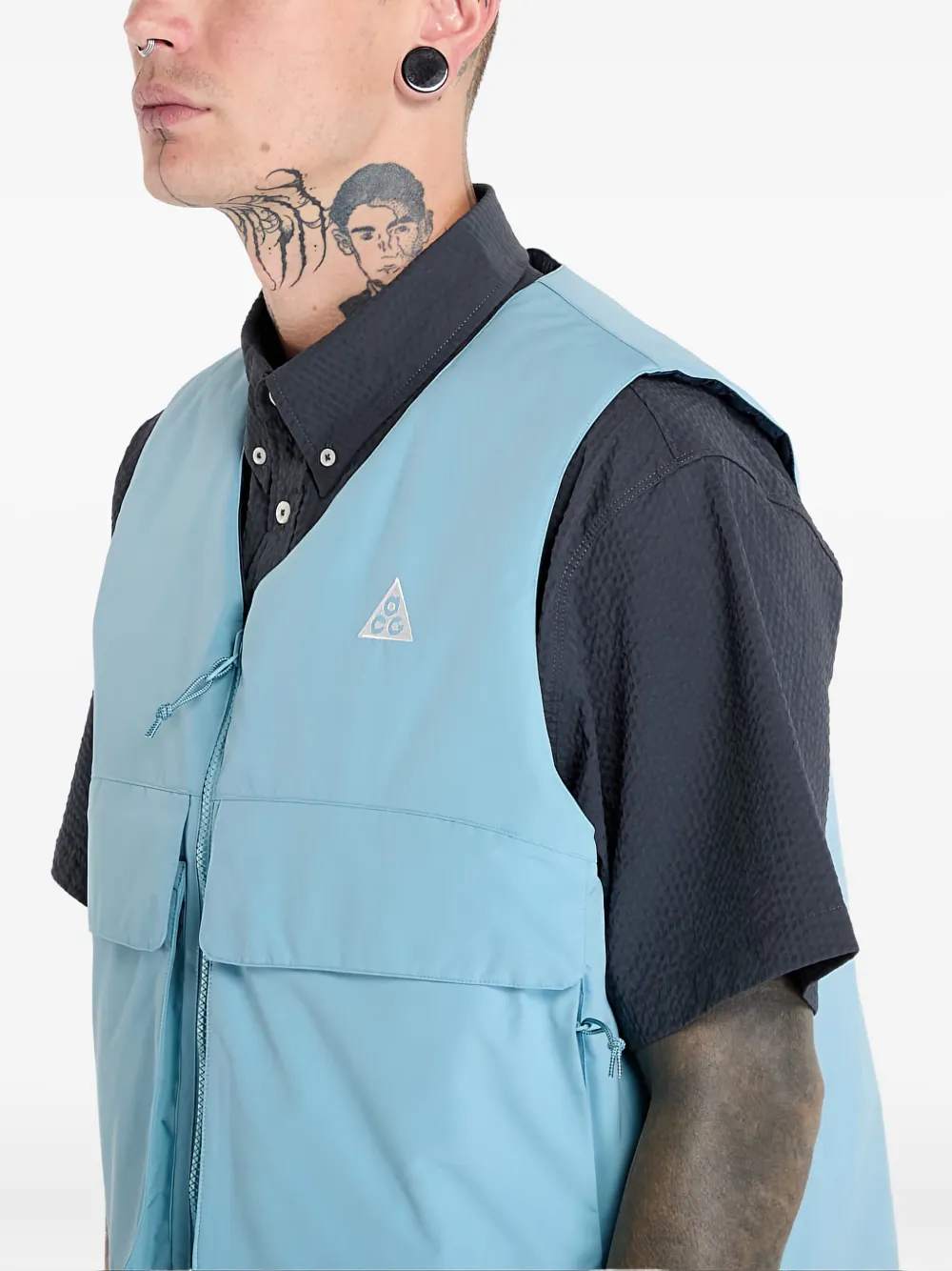 Nike reversible zip vest Blauw