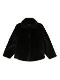 Kiton buttoned shearling jacket - Brown