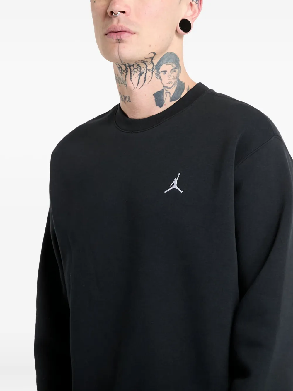 Jordan Brooklyn sweater met ronde hals Zwart