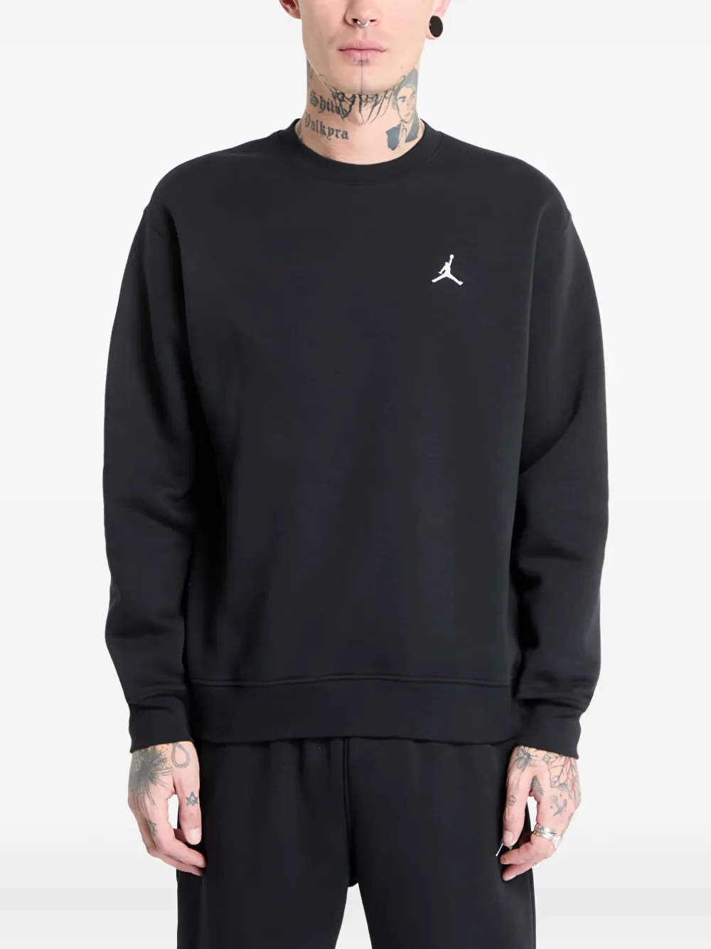 Jordan Brooklyn sweater met ronde hals Zwart