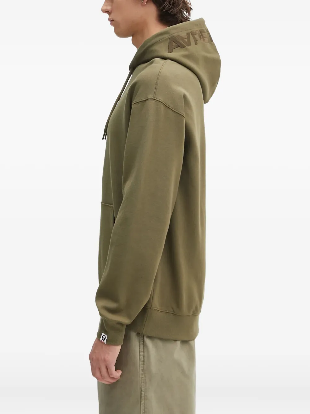 AAPE BY *A BATHING APE logo-embroidered hoodie Groen