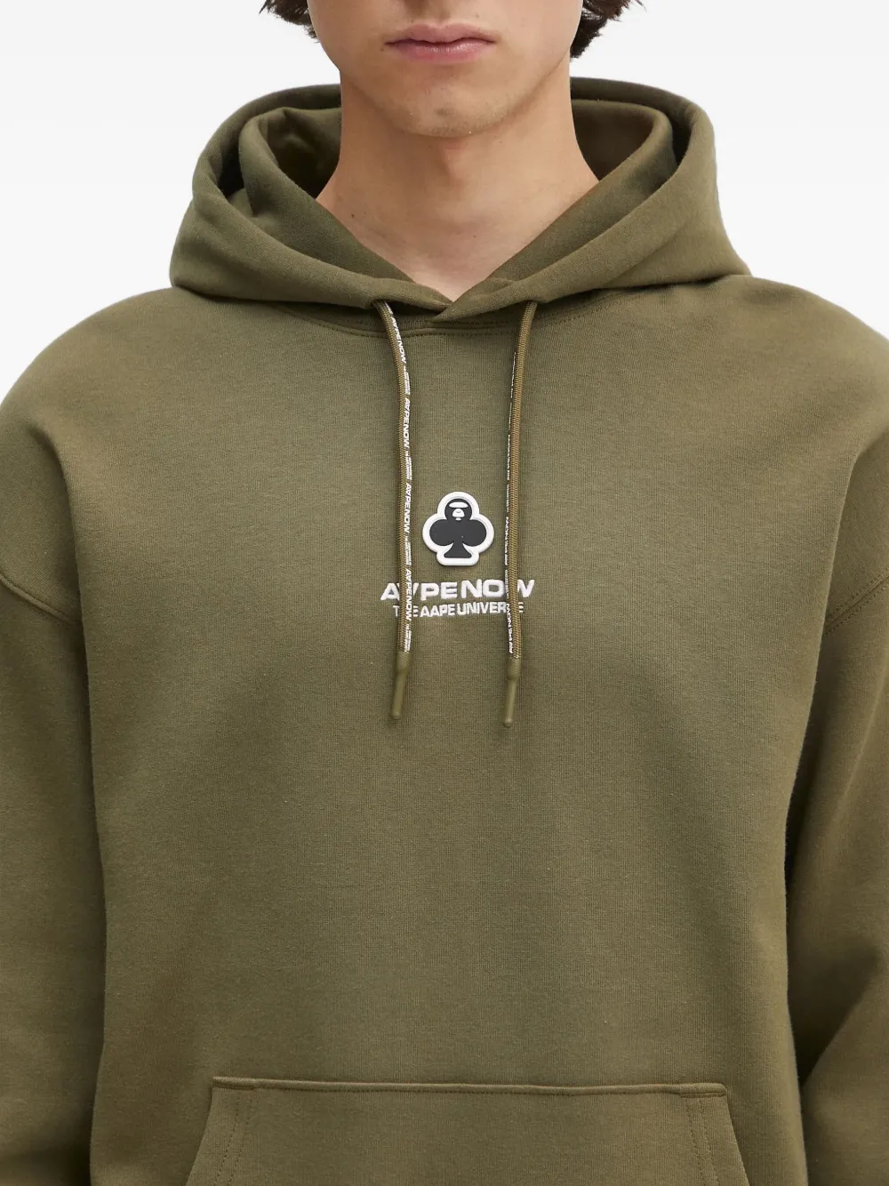 AAPE BY *A BATHING APE logo-embroidered hoodie Groen