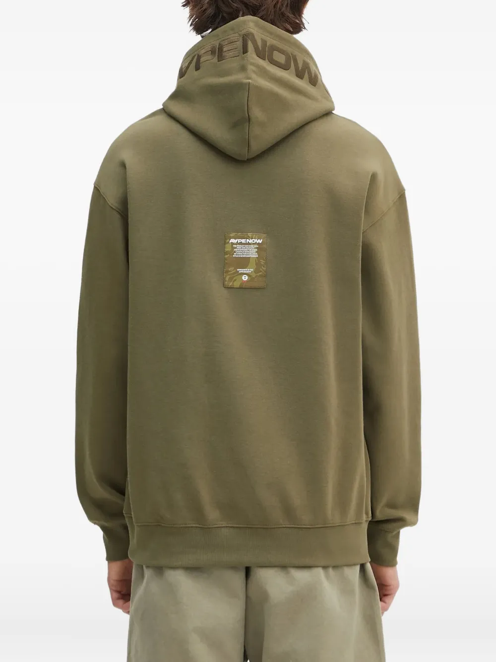 AAPE BY *A BATHING APE logo-embroidered hoodie Groen