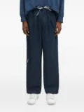 AAPE BY *A BATHING APE® pleat-detail drawstring trousers - Blue