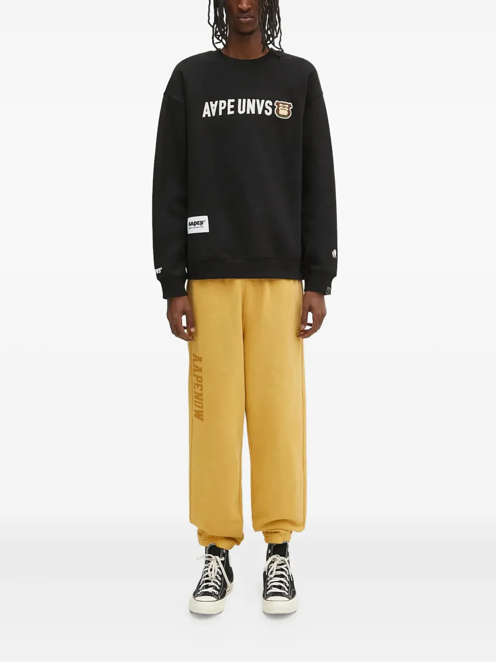 AAPE BY *A BATHING APE Aape Aaper sweater Zwart