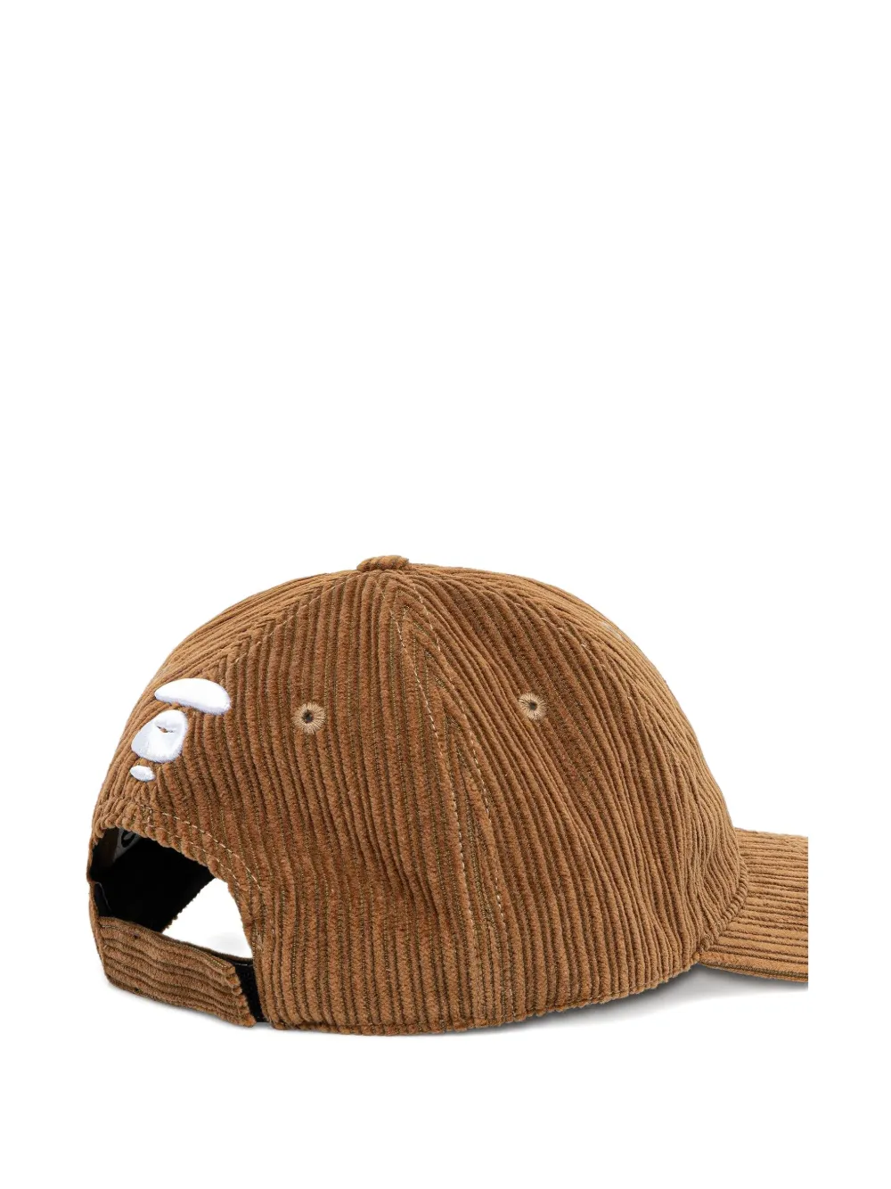 AAPE BY *A BATHING APE Ribfluwelen pet met A-logo Bruin