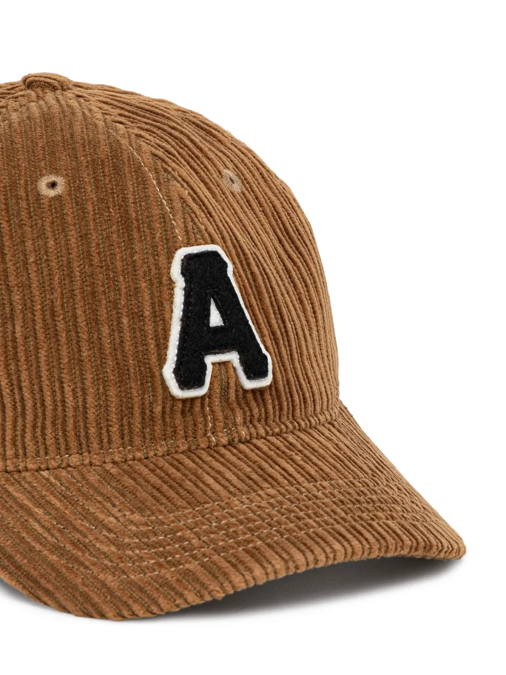 AAPE BY *A BATHING APE Ribfluwelen pet met A-logo Bruin