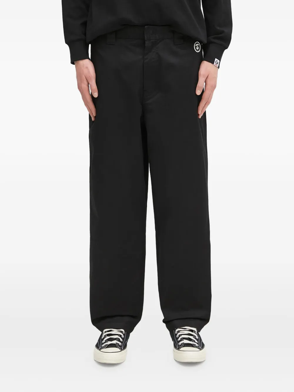 AAPE BY *A BATHING APE® elasticated-waistband trousers | Black | Image 1