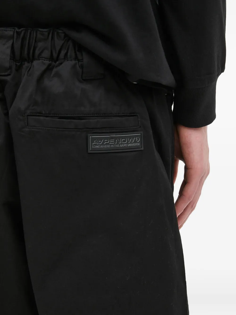 Aape By A Bathing Ape Elasticated-waistband Trousers In Black