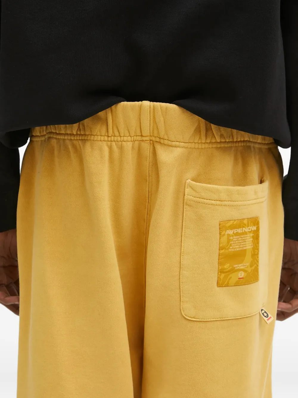 AAPE BY *A BATHING APE Aape Now-logo track pants Geel