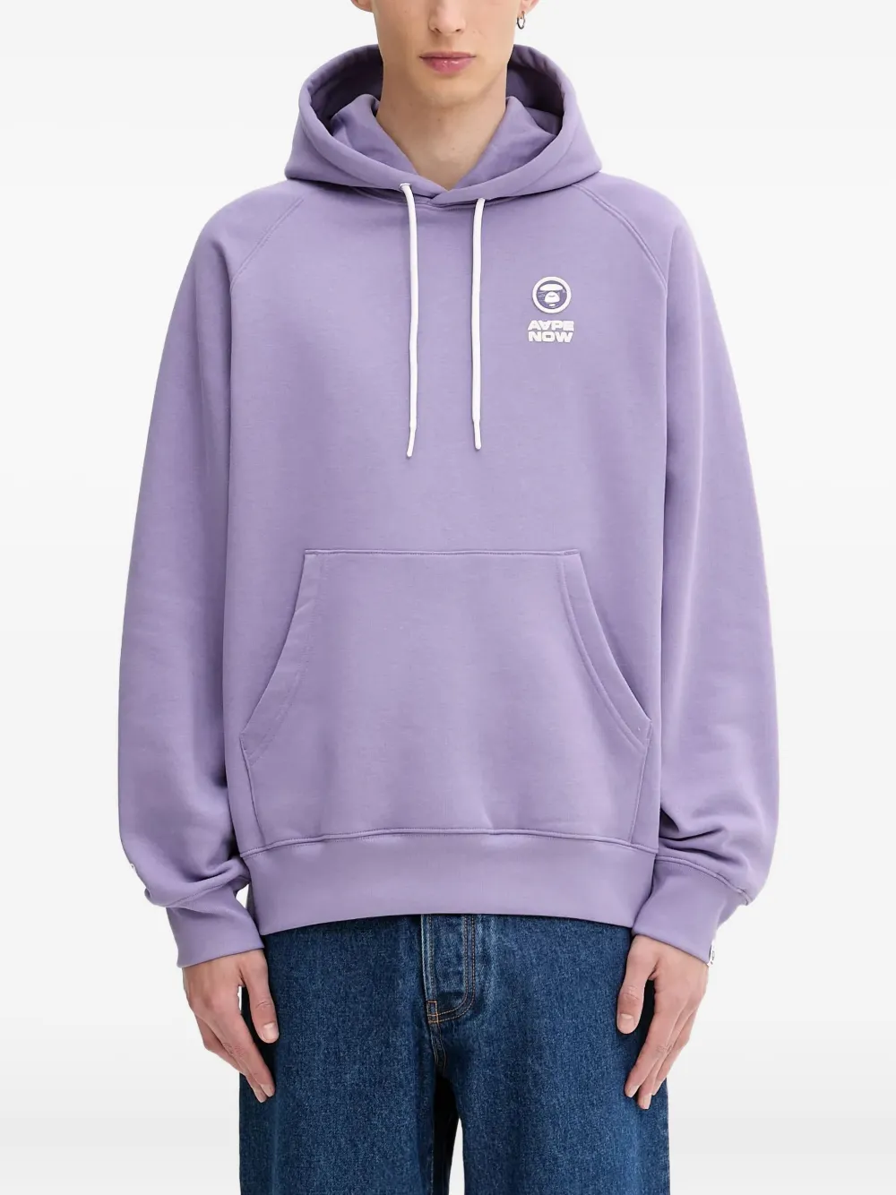 AAPE BY *A BATHING APE logo-detail patch-pocket hoodie Paars