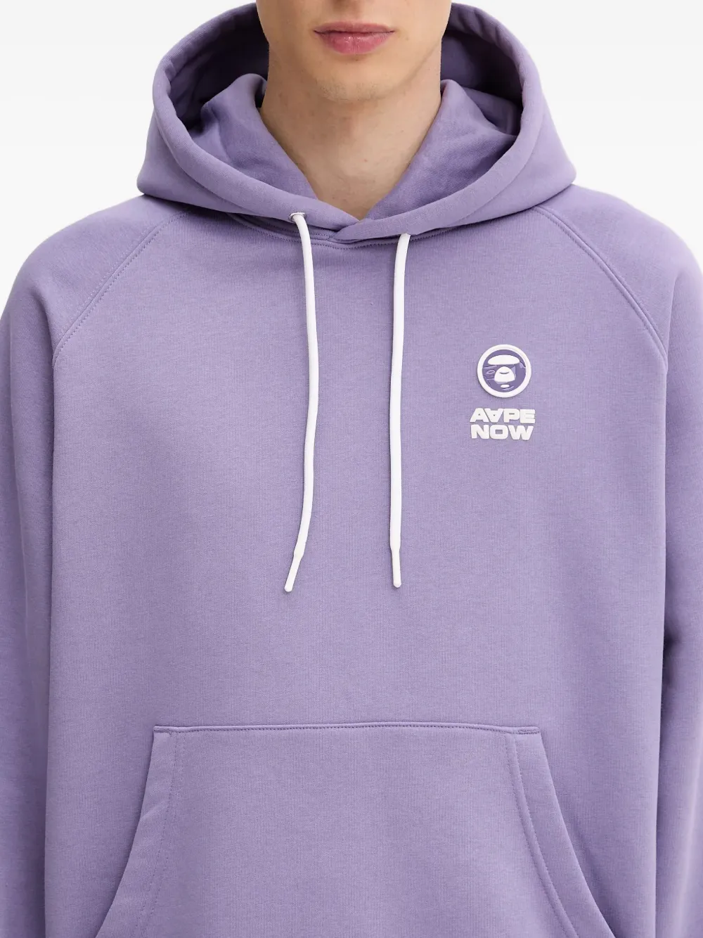 AAPE BY *A BATHING APE Hoodie met opgestikte zak en logodetail Paars