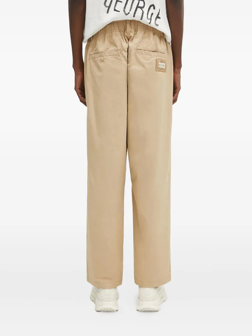 AAPE BY *A BATHING APE AAPE Now geplooide broek Beige