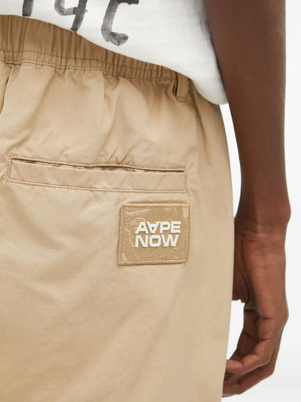 AAPE BY *A BATHING APE AAPE Now geplooide broek Beige
