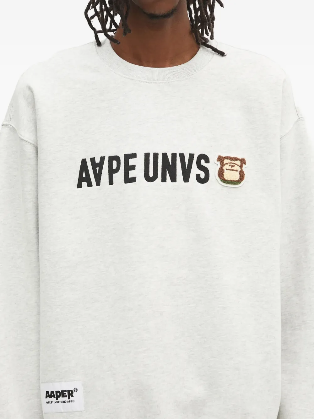 AAPE BY *A BATHING APE Sweater met borduurwerk Grijs