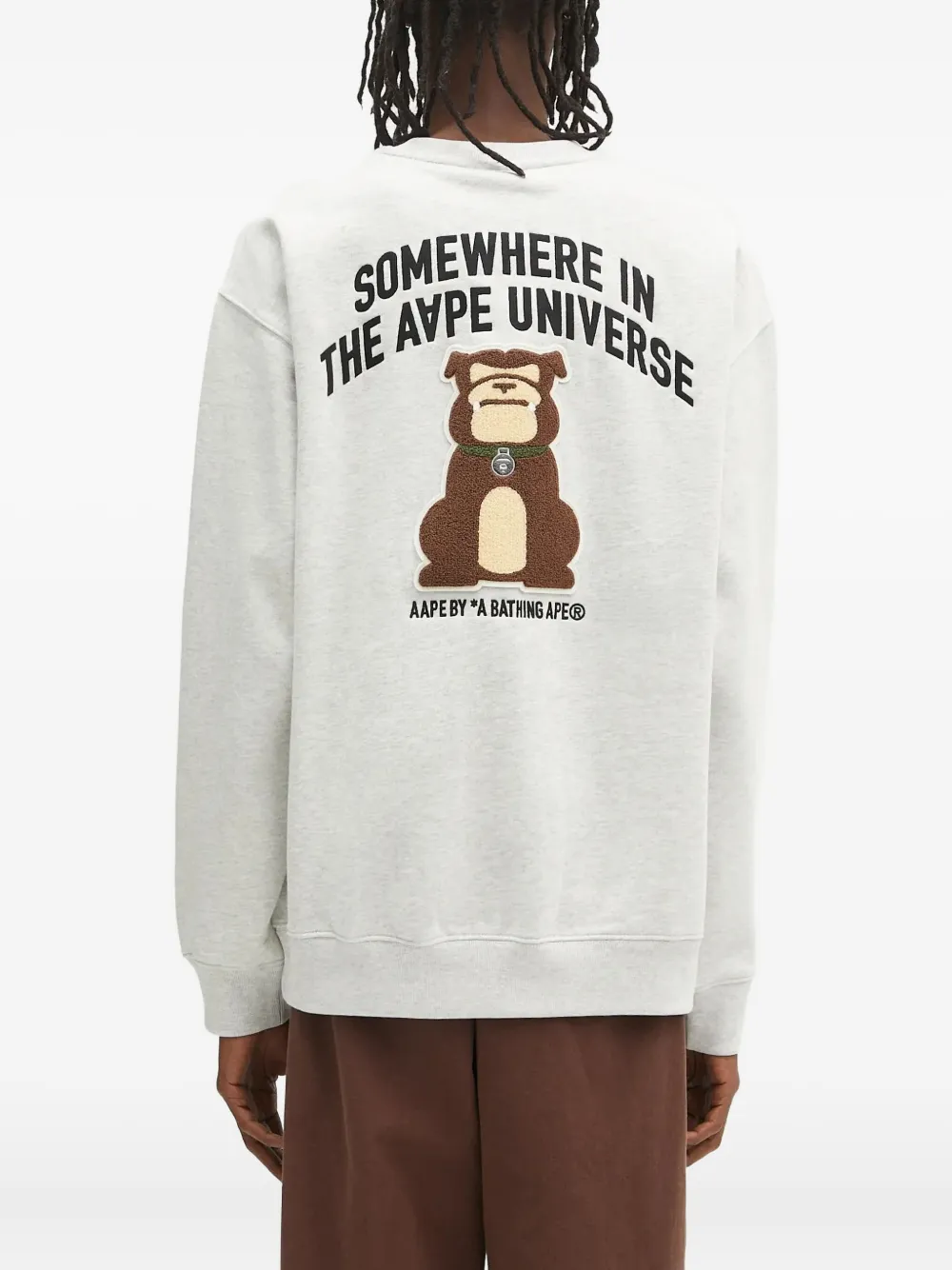 AAPE BY *A BATHING APE Sweater met borduurwerk Grijs