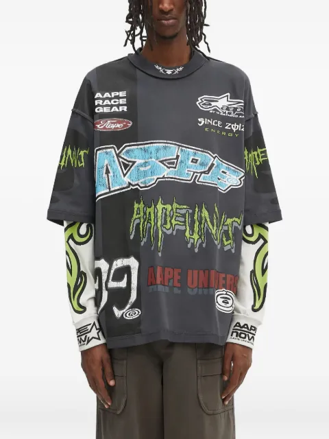 AAPE BY *A BATHING APE® graphic-print long-sleeve T-shirt