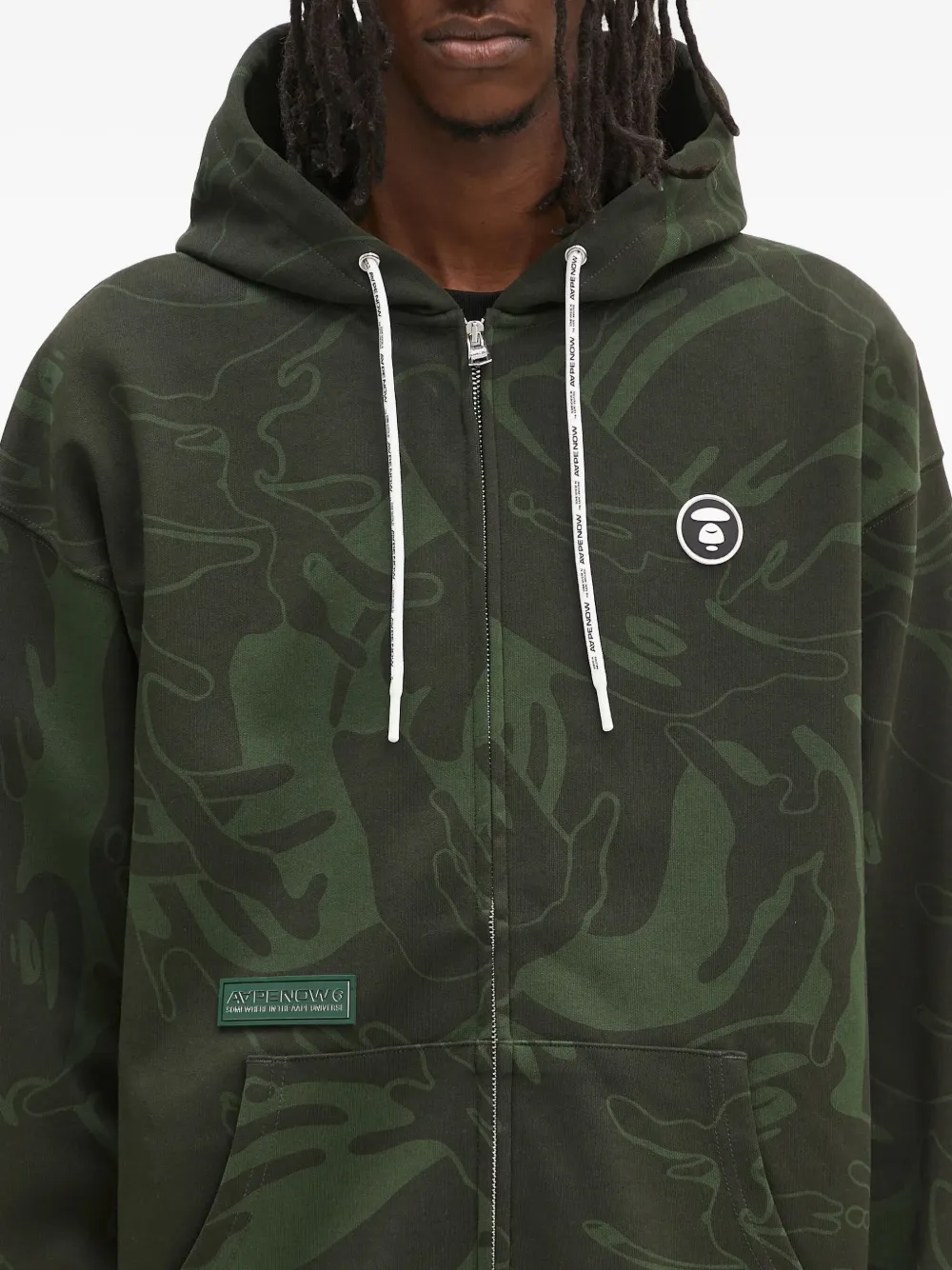 AAPE BY *A BATHING APE Hoodie met camouflageprint Groen