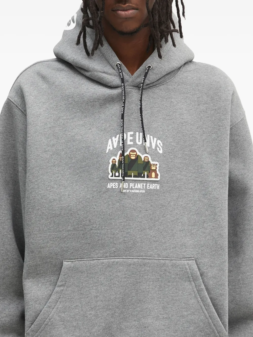 AAPE BY *A BATHING APE text-print hoodie Grijs