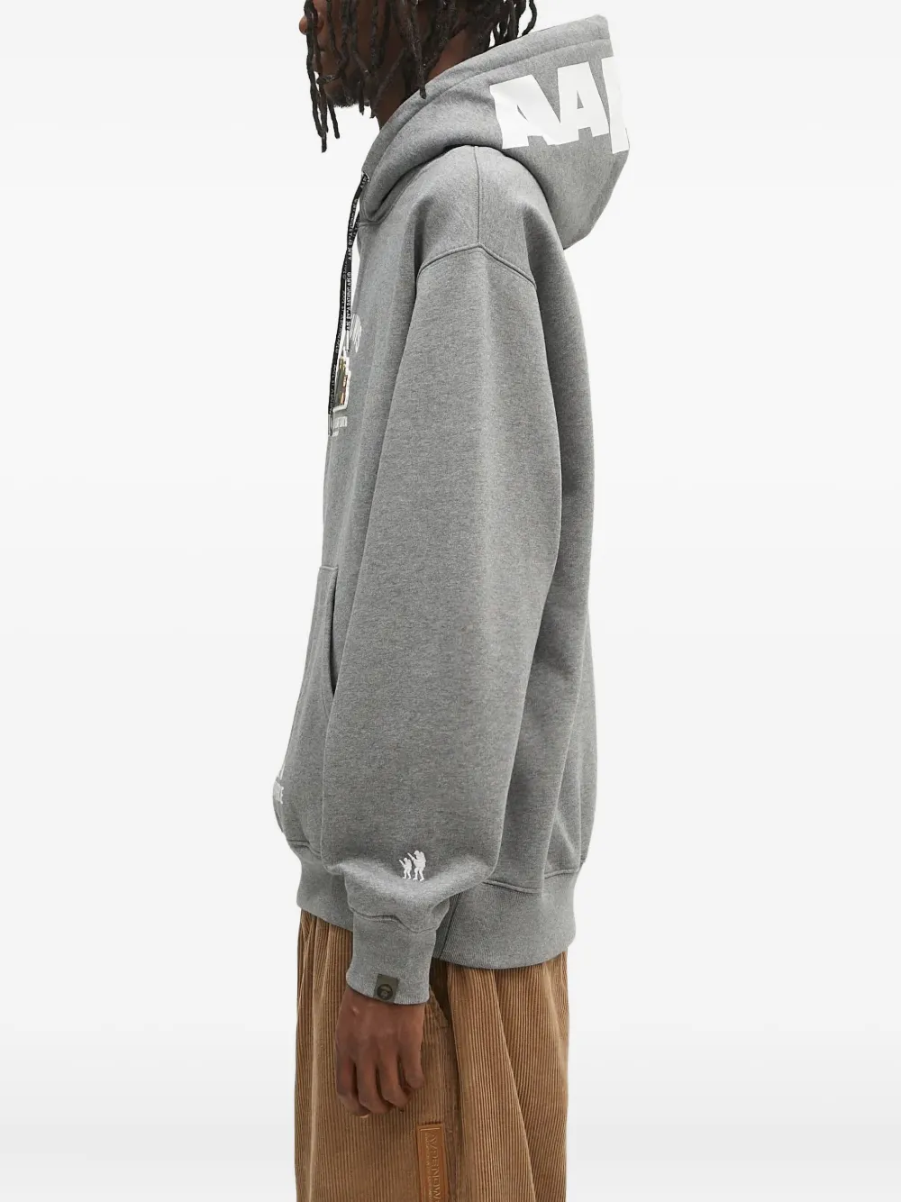 AAPE BY *A BATHING APE text-print hoodie Grijs