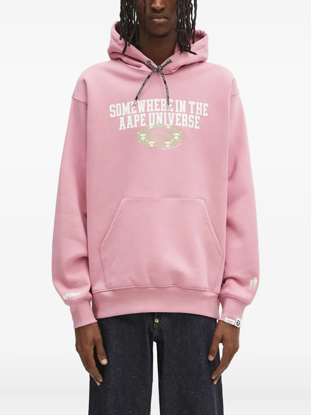 AAPE BY *A BATHING APE Moonface Logo hoodie Roze