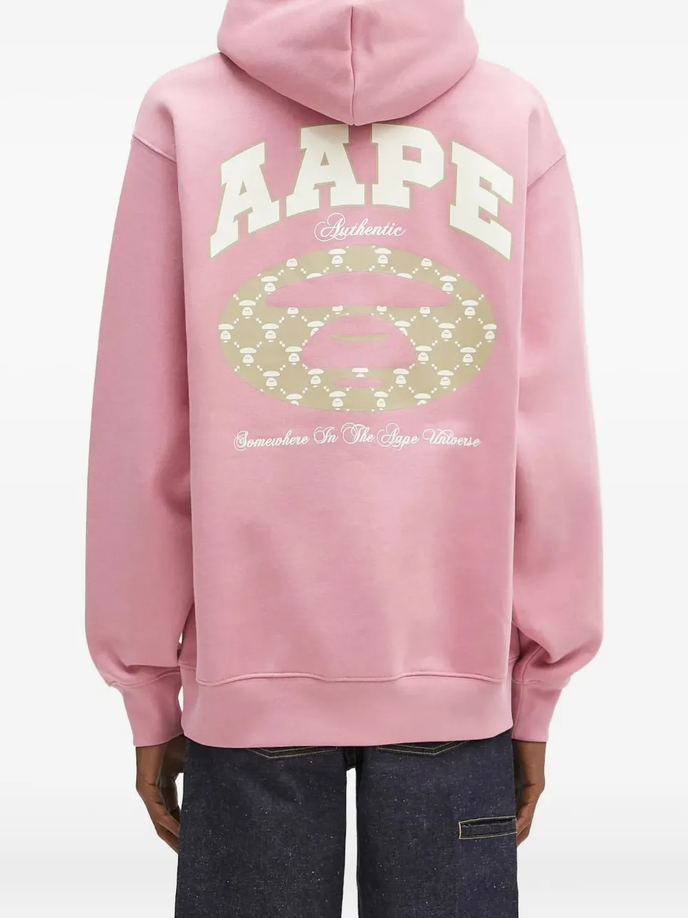 AAPE BY *A BATHING APE Moonface Logo hoodie Roze