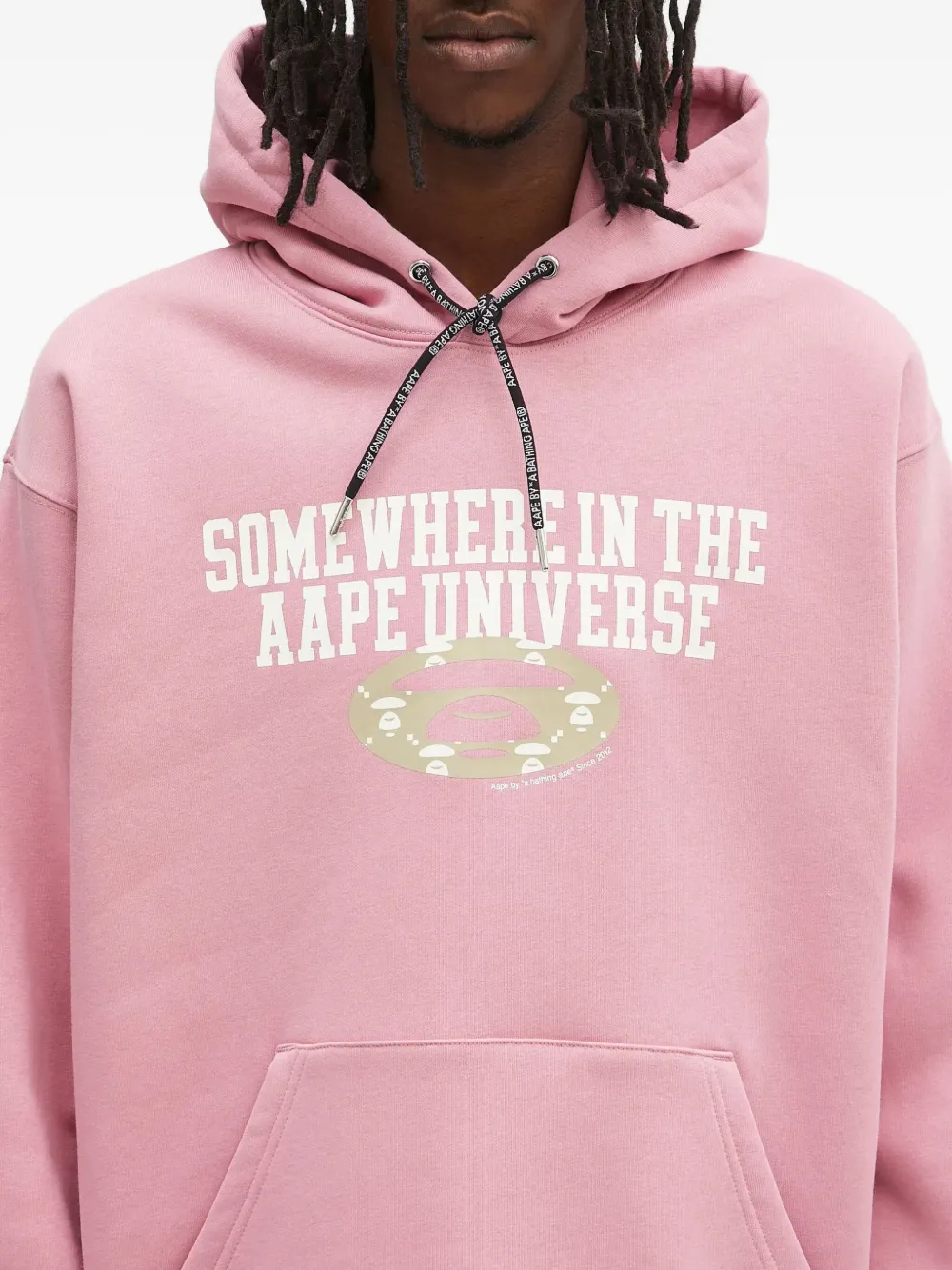 AAPE BY *A BATHING APE Moonface Logo hoodie Roze