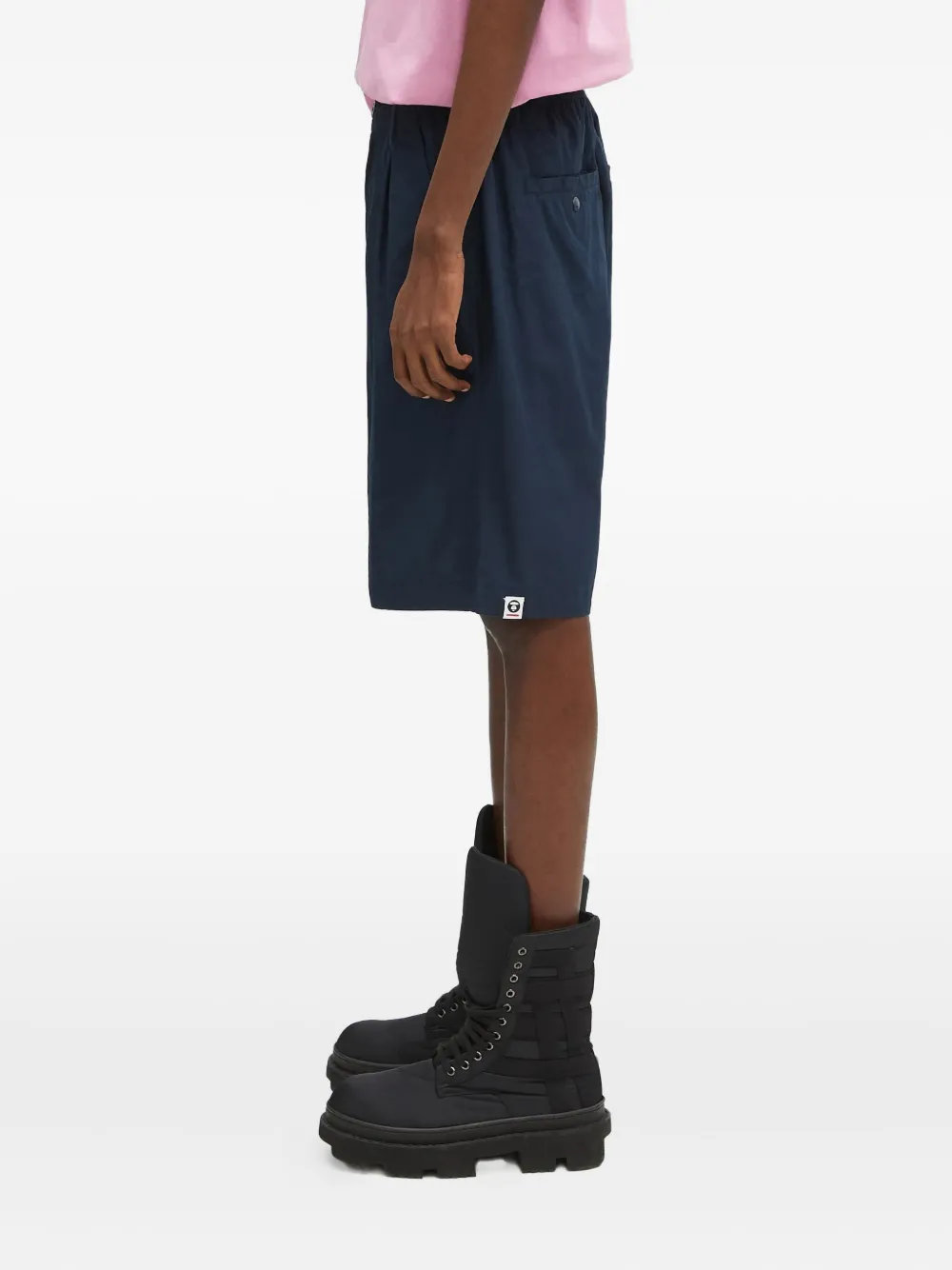 AAPE BY *A BATHING APE logo-embroidered bermuda shorts Blauw